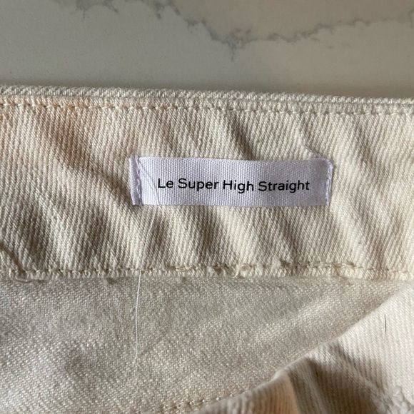NWT Frame Denim Le Super High Straight White Jeans – Size 30 - Picture 3 of 13